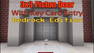 Minecraft tutorial 3x3 Piston Door With Key Card Entry [upl. by Timmie]