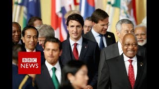 G20 SUMMIT World leaders assemble for family photo  BBC News [upl. by Floyd]