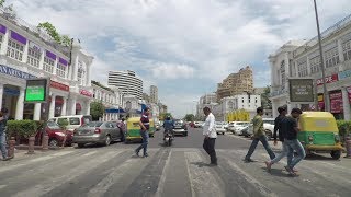 Driving in Delhi 4K Connaught Place  India [upl. by Georgetta287]