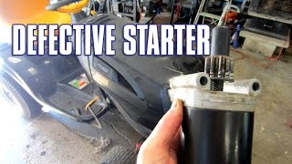 HOWTO Replace A Lawn Tractor Starter [upl. by Nevek]