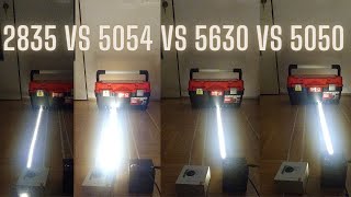 5050 vs 2835 vs 5054 vs 5630 LED strip comparison difference  How much power they take [upl. by Atteras]