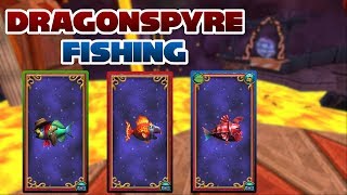 Wizard101  Dragonspyre Fishing Ember Parrot amp Trigger Fish [upl. by Hauger]