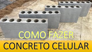 Como fazer concreto celular espumoso [upl. by Hesler]