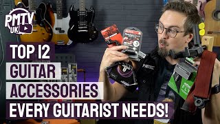 12 Essential Accessories For Guitarists  More Great Gifts For Guitar Players [upl. by Aydne]