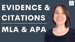 How to Do EVIDENCE amp CITATIONS in Essays  InText Citations MLA amp APA [upl. by Aicissej]