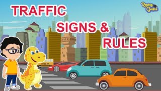 Traffic Signs and Rules For Kids  Road Safety For Children  Roving Genius [upl. by Attena]