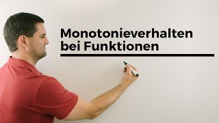 Monotonie Monotonieverhalten bei Funktionen  Mathe by Daniel Jung [upl. by Knick879]