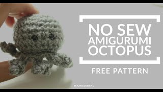 No Sew Crochet Octopus Tutorial  How to make an amigurumi octopus  How to crochet an octopus [upl. by Thenna]