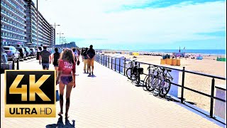 Zeebrugge Belgium 🇧🇪 beach Promenade walk  4K 60FPS [upl. by Enelaj]