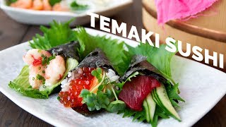 How to Make Temaki Sushi 手巻き寿司 [upl. by Ahsenad]