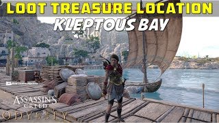 Kleptous Bay Loot Treasure Location ASSASSIN’S CREED ODYSSEY [upl. by Pandich]