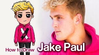 How to Draw Jake Paul  Famous Youtuber [upl. by Tavie]