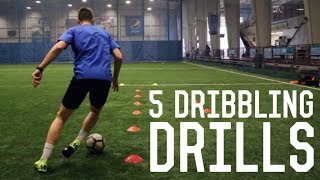 5 Individual Dribbling Training Drills  Training Inspired By Messi Neymar Ronaldo [upl. by Htiekel87]