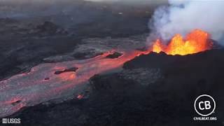 Kilauea Lava Fissure 8 And Lava Flow June 6 2018 [upl. by Nniroc]