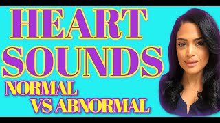 HEART SOUNDS NORMAL VS ABNORMAL AUDIO [upl. by Studnia925]