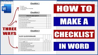 How to Make a Checklist in Word  Microsoft Word Tutorials [upl. by Engenia]