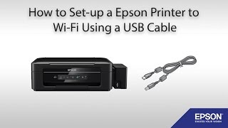 How to setup a Epson printer to WiFi using a USB Cable [upl. by Namra123]