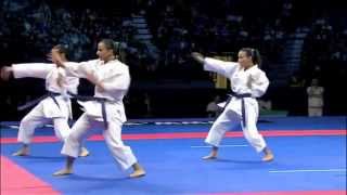 Karate Female Team Kata Bronze Medal  Serbia vs Italy  WKF World Championships Belgrade 2010 22 [upl. by Arondell]