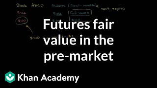 Futures fair value in the premarket  Finance amp Capital Markets  Khan Academy [upl. by Nitsruk40]