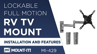 Full Motion RV TV Mount  Installation and Features MI429 [upl. by Enobe]