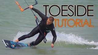 How to Ride Toeside Kiteboard Tutorial [upl. by Granese]