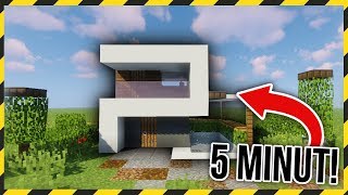 Minecraft NOWOCZESNY DOMEK w 5 MINUT jak zbudować [upl. by Dinny]