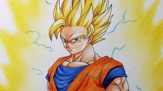 How To Draw Goku Super Saiyan 2  Step by Step Tutorial [upl. by Gersham]