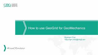 CMG Tutorial How to Use Geogrids for Geomechanics [upl. by Gruchot]