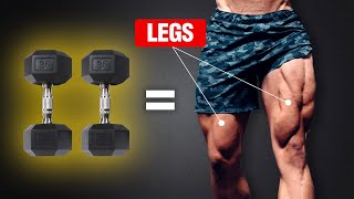 The Ultimate Leg Workout for Mass DUMBBELLS ONLY [upl. by Wertheimer]