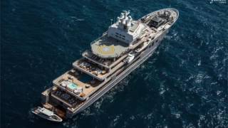 107m ULYSSES From The Sky NEW 4 Deck Dragon Trimaran Top 17 Superyachts amp much more [upl. by Niar568]