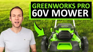 I Love This Mower  GREENWORKS PRO 60V Lawn Mower Review [upl. by Bor]