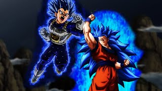 Goku Super Saiyan Blue 3 vs Vegeta Super Saiyan Blue Evolution [upl. by Anabella]