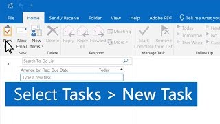 Create tasks and todo items in Outlook [upl. by Harrow]