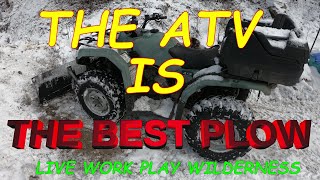 ATV the best for plowing snow [upl. by Eyde]