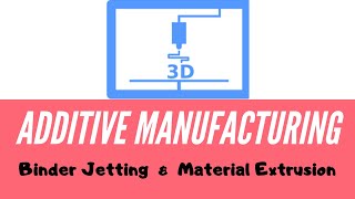 Video Lecture on Binder jetting  Material extrusion  Additive Manufacturing  3Dprinting [upl. by Marilla]