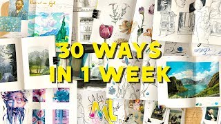 30 Ways To Fill a Sketchbook In A Week [upl. by Alenson]