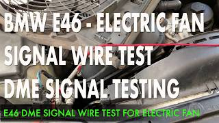 BMW E46 ELECTRIC FAN DME SIGNAL TEST [upl. by Hsemar]