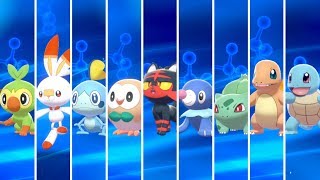 Pokémon Sword amp Shield  All Starters Evolutions [upl. by Sorodoeht611]