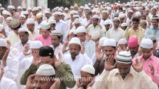 Eid namaz at the friday mosque  Jama Masjid Delhi [upl. by Ahsemot]