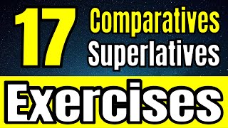 COMPARATIVES and SUPERLATIVES Exercises in English to practice 2020 [upl. by Nifled]