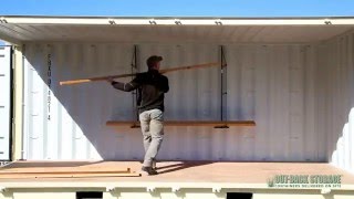 How To Install Shelves In A Shipping Container The Easy Way [upl. by Norag]