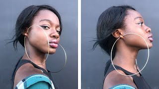 I Wore CrazyBig Hoop Earrings For A Day [upl. by Siwel]