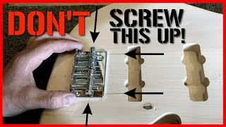 How to properly install a guitar or bass bridge QUICK TIPS [upl. by Bbor]