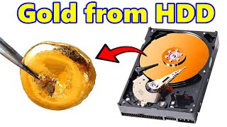 How to make gold from HDD hard disks drive old computer Original gold extraction [upl. by Attegroeg]