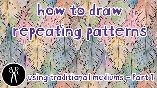 HOW TO  Draw a Repeating Pattern Tutorial  Part 1 [upl. by Ruggiero]