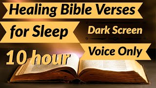 Healing Bible Verses for Sleep Voice Only 10 Hour Relaxation Music [upl. by Notneiuq]