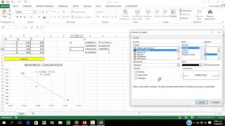 MINIMOS CUADRADOS EXCEL [upl. by Ame]