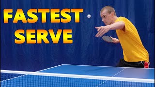 Worlds Fastest Table Tennis Serve [upl. by Eisdnyl]