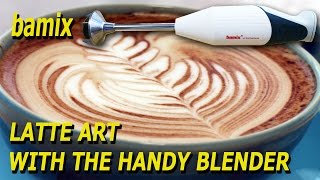 LatteArt with the handheld blender Bamix [upl. by Enyawad]