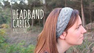 Tutorial Knitting Headband with Cables [upl. by Macdermot569]